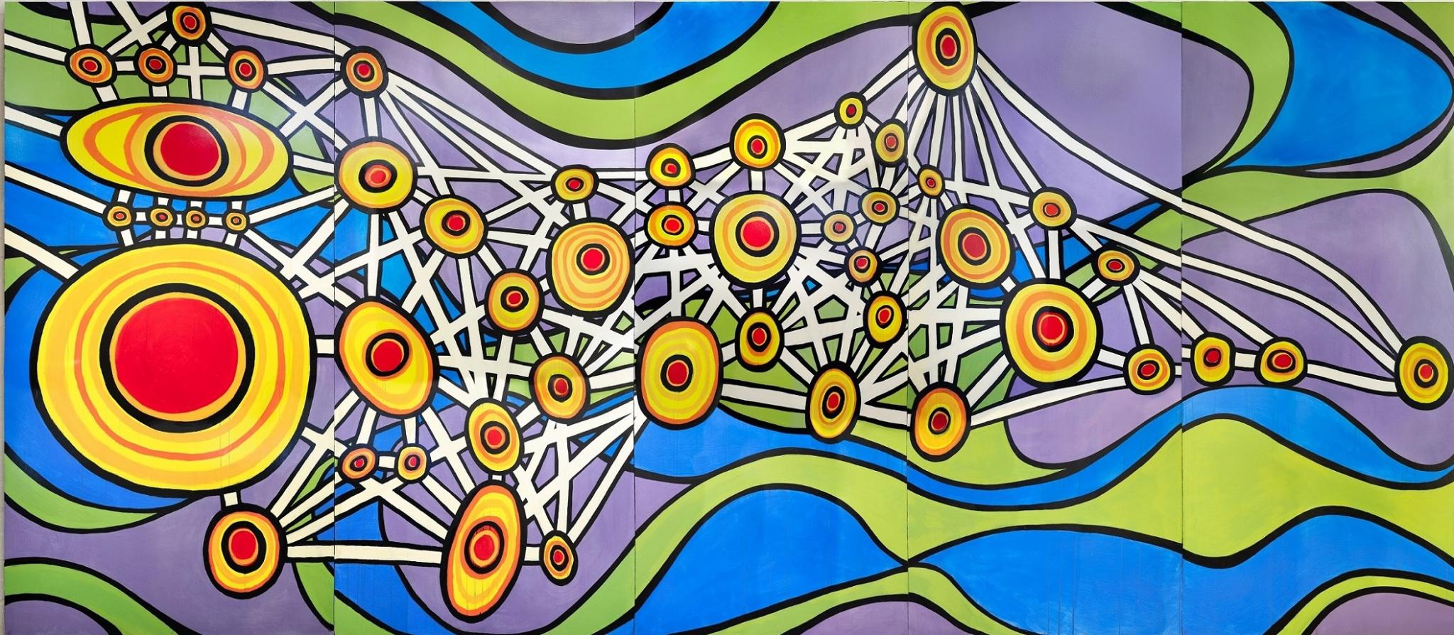 Pasifika, acrylic on board, 2012 Carl F. K. Pao (1971- ), Oʻahu, Hawaii Acc. 0285