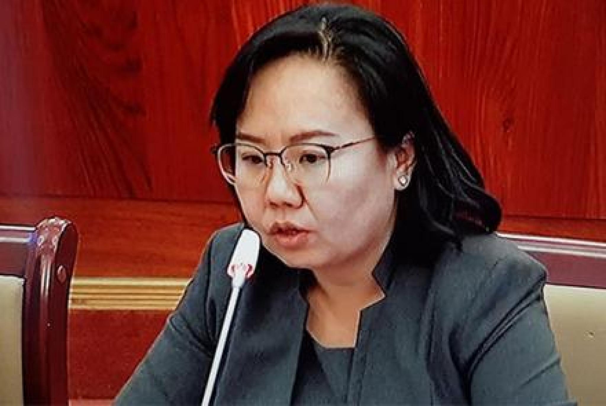Image: Dr Nara Ganbat at the Parliament hearing of her appointment (personal collection)