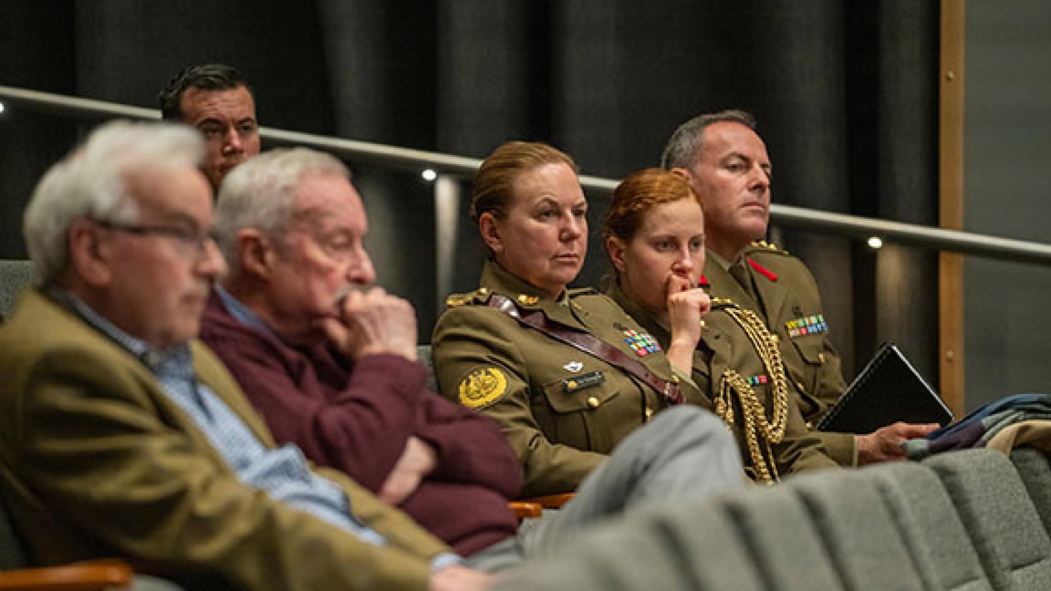 Academic and Army audience members. Photo: ANU Media