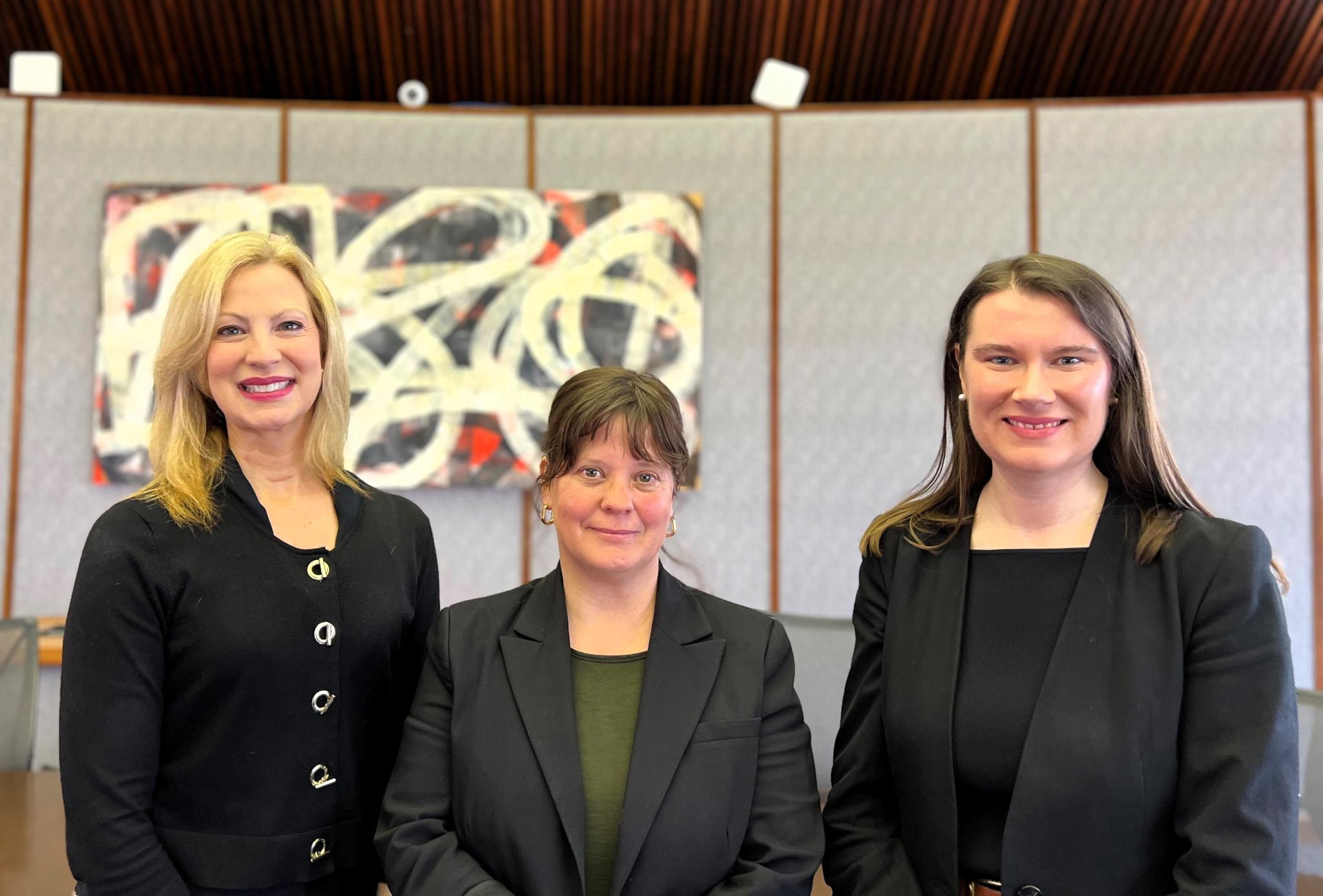 Toni Erskine, Sarah Logan and Emily Hitchman